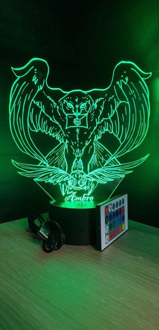 Lampe led 3D Hedwige, Harry potter, film, veilleuse, chevet, déco