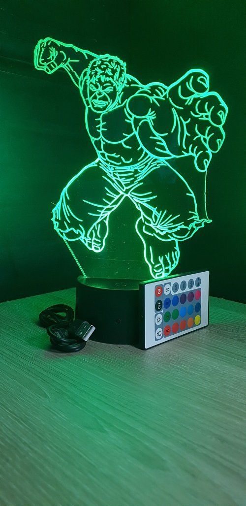 Grav'stylé: Lampe led 3D Hulk, Avengers, Marvel, veilleuse, déco