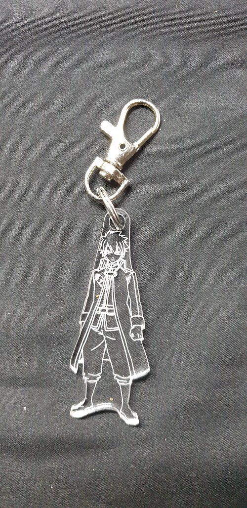 Porte-clés Jellal, Fairy Tail, attache, cadeau, accroche, médaillon