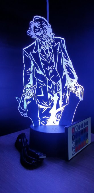 Lampe led 3D Joker, DC Comics, veilleuse, néon, idée cadeau, dessin animé , déco, illusion,chevet