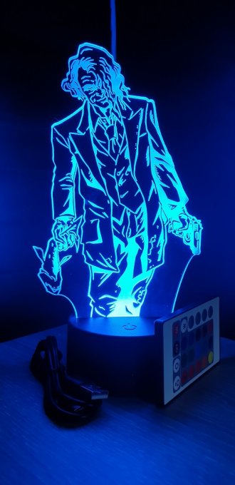 Lampe led 3D Joker, DC Comics, veilleuse, néon, idée cadeau, dessin animé , déco, illusion,chevet