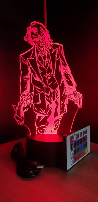 Lampe led 3D Joker, DC Comics, veilleuse, néon, idée cadeau, dessin animé , déco, illusion,chevet