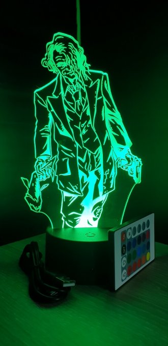 Lampe led 3D Joker, DC Comics, veilleuse, dessin animé , déco, chevet