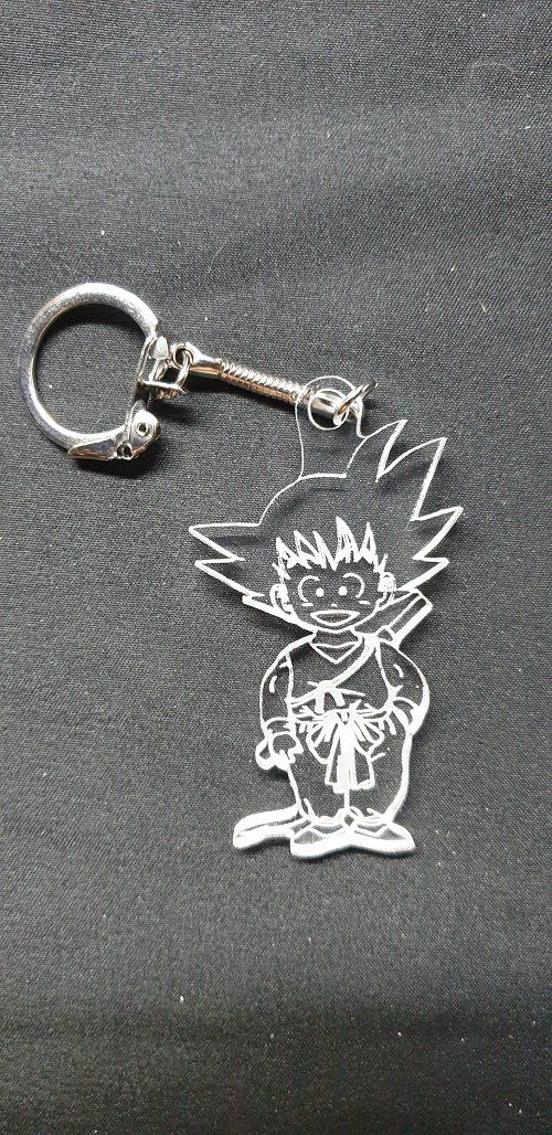 Porte-clés Goku enfant, Kid Goku, Dragon Ball, attache, faire part, cadeau, accroche, médaillon