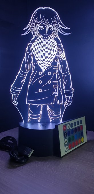 Lampe led 3D Kokishi Oma, Danganronpa, veilleuse, manga, animés, scan, déco, illusion, chevet, néon