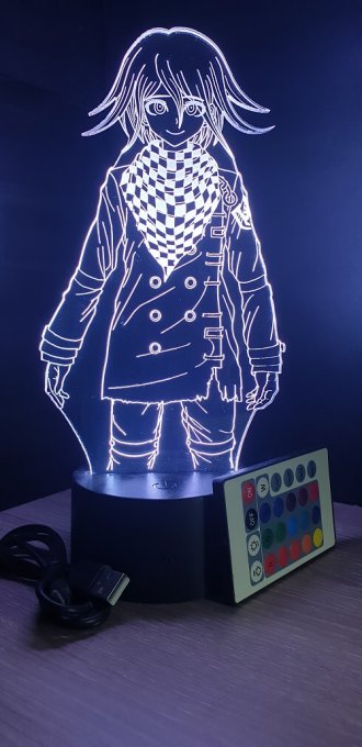 Lampe led 3D Kokishi Oma, Danganronpa, manga, scan, déco, illusion