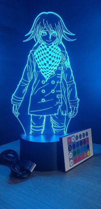 Lampe led 3D Kokishi Oma, Danganronpa, veilleuse, manga, animés, scan, déco, illusion, chevet, néon