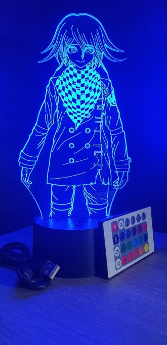 Lampe led 3D Kokishi Oma, Danganronpa, veilleuse, manga, animés, scan, déco, illusion, chevet, néon