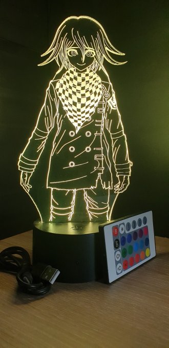 Lampe led 3D Kokishi Oma, Danganronpa, manga, scan, déco, illusion