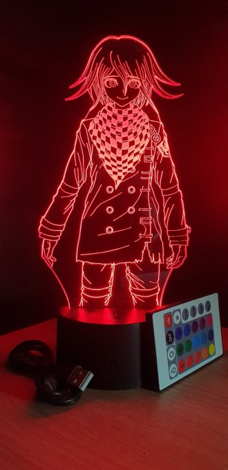 Lampe led 3D Kokishi Oma, Danganronpa, veilleuse, manga, animés, scan, déco, illusion, chevet, néon