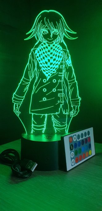 Lampe led 3D Kokishi Oma, Danganronpa, veilleuse, manga, animés, scan, déco, illusion, chevet, néon