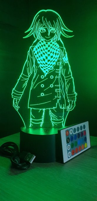 Lampe led 3D Kokishi Oma, Danganronpa, manga, scan, déco, illusion