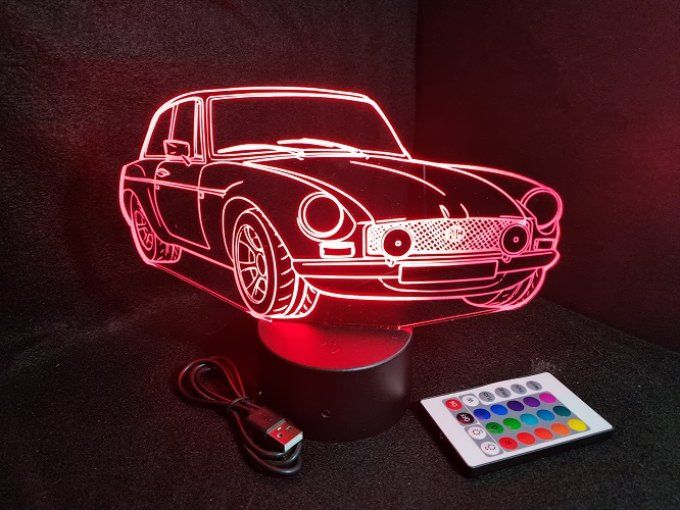 Grav'stylé: Lampe led 3D Citroën 2CV, retro, voiture, veilleuse