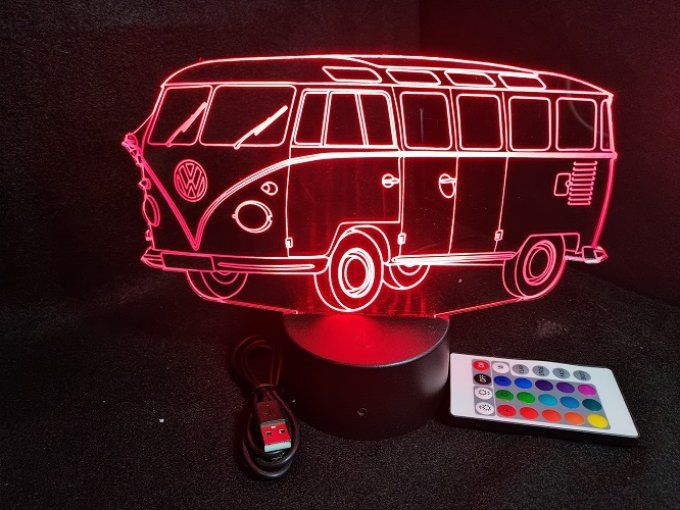 lampe-led-3d-volkswagen-combi