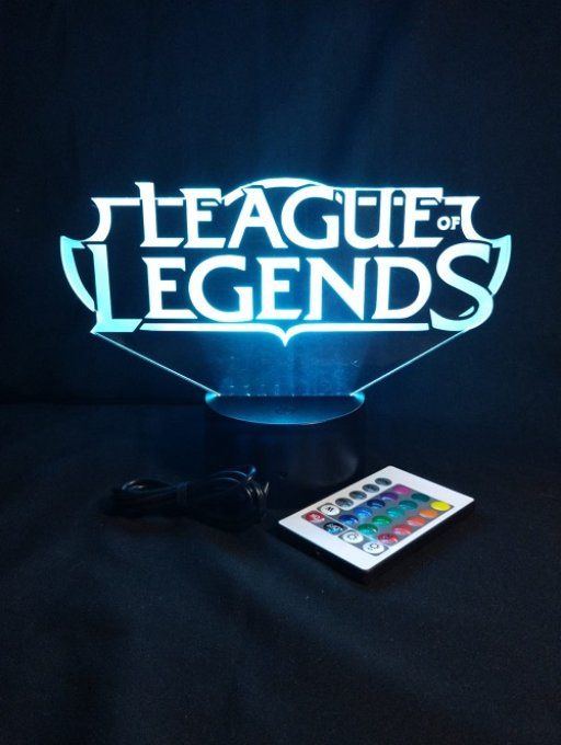 Lampe led 3D Leaugue of Legends, veilleuse, multijoueur, jeux video, geek