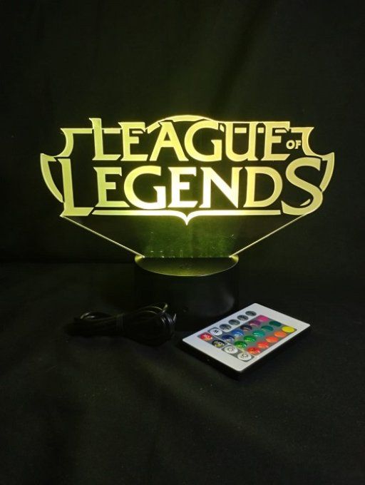 Lampe led 3D Leaugue of Legends, veilleuse, multijoueur, jeux video, geek