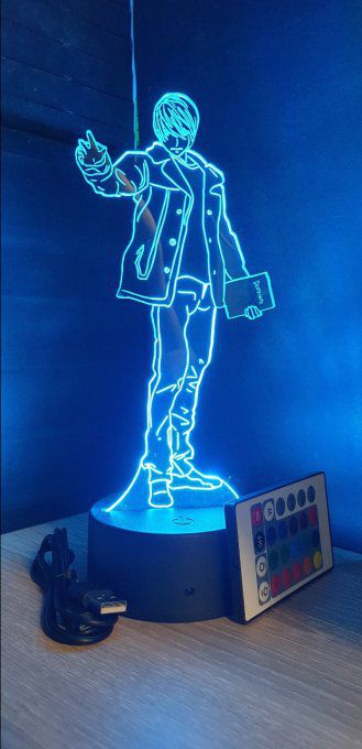 Lampe led 3D Light, Death Note, veilleuse, manga, illusion, chevet