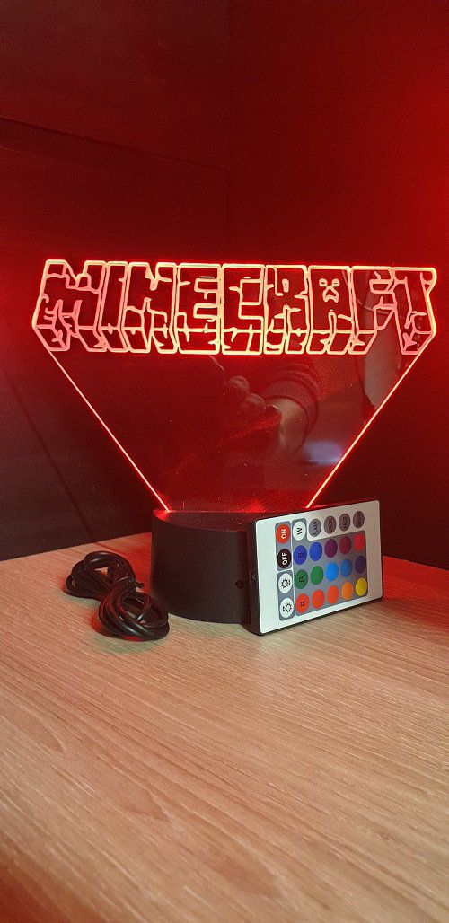 Grav'stylé: Lampe led 3D Steeve, Minecraft, geek, cadeau, jeux video