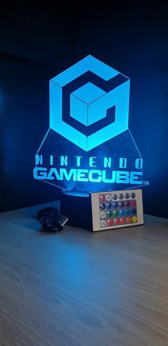 Lampe-led-3D-logo-nintendo-gamecube