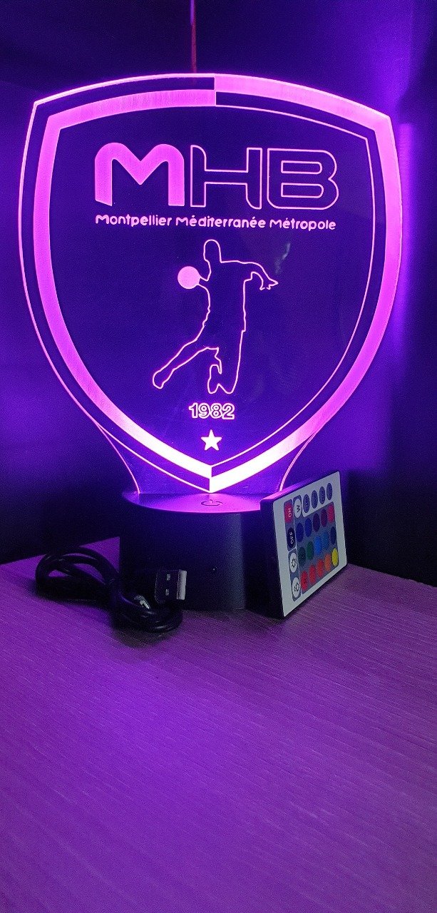 Lampe de chevet veilleuse Handball avec télécommande - Cadeau anniversaire  surprise Collection Déco - Achat & prix