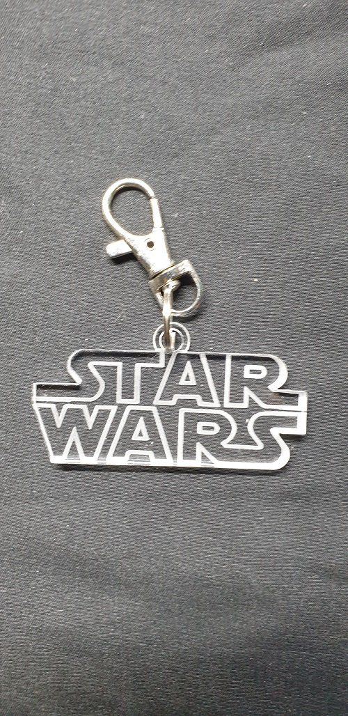 Porte-clés Logo Star Wars, attache, cadeau, accroche, médaillon