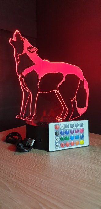 lampe-led-3d-hurlement-loup