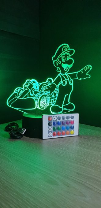 lampe-led-3d-luigi-kart