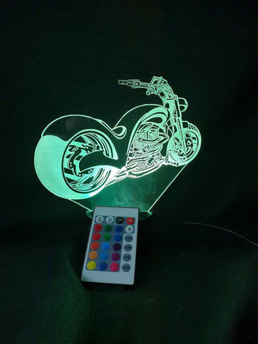 lampe-led-3d-harley-arrière