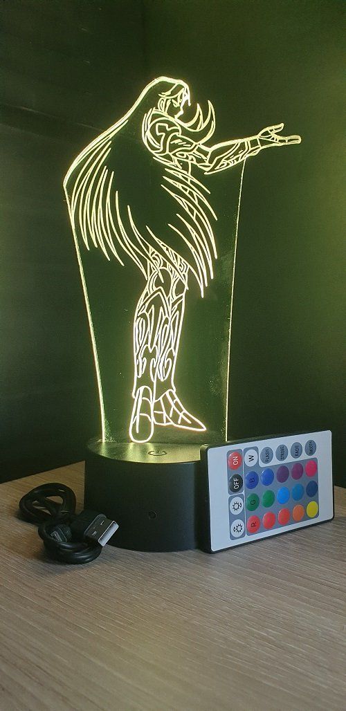 Lampe led 3D Saga, Chevaliers du Zodiaque, veilleuse, éclairage