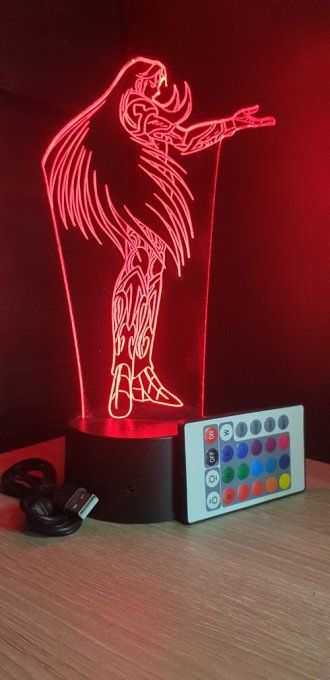 Lampe led 3D Mû, Chevaliers du Zodiaque, veilleuse, éclairage