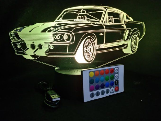 Grav'stylé: Lampe led 3D MG B, voiture, veilleuse, chevet, cadeau