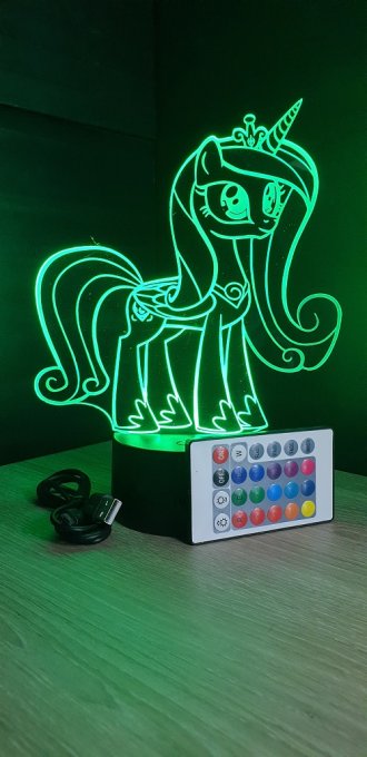 Lampe led 3D My Little Poney, veilleuse, chevet, néon, dessin animé