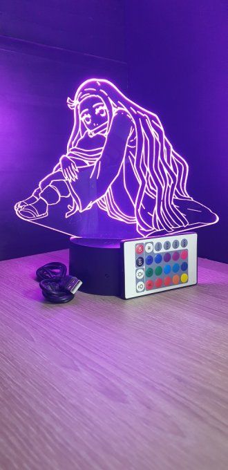 Lampe-led-3d-nezuko-assise