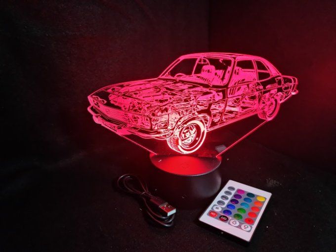 Lampe led 3D Opel Manta, voiture, veilleuse, chevet, cadeau