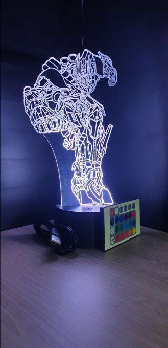 Lampe led 3D Optimus Prime, dessin animé, veilleuse, déco, chambre, chevet, éclairage, personnalisé