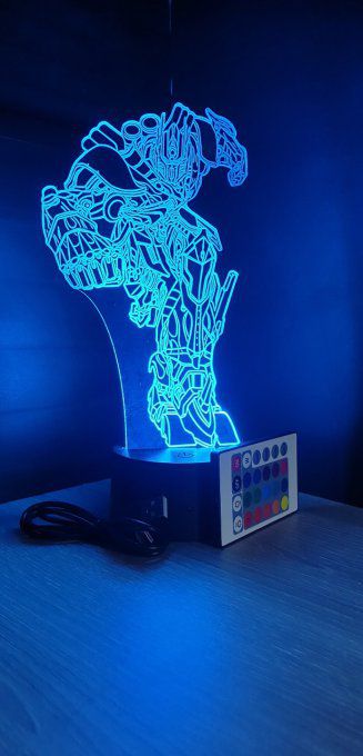 Lampe led 3D Optimus Prime, dessin animé, veilleuse, déco, chambre, chevet, éclairage, personnalisé