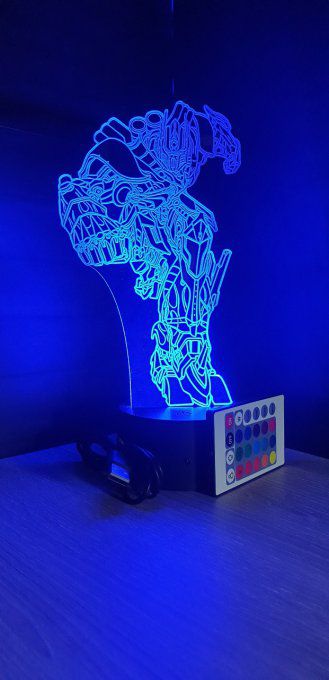 Lampe led 3D Optimus Prime, dessin animé, veilleuse, déco, chambre, chevet, éclairage, personnalisé
