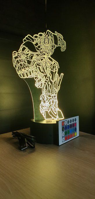 Lampe led 3D Optimus, dessin animé, veilleuse, déco, chambre, chevet, éclairage, personnalisé