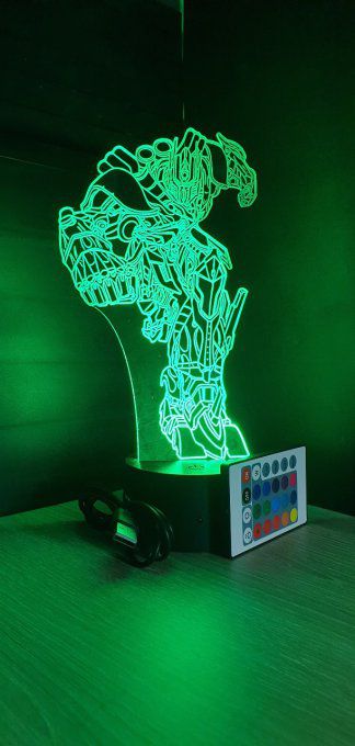 Lampe led 3D Optimus Prime, dessin animé, veilleuse, déco, chambre, chevet, éclairage, personnalisé