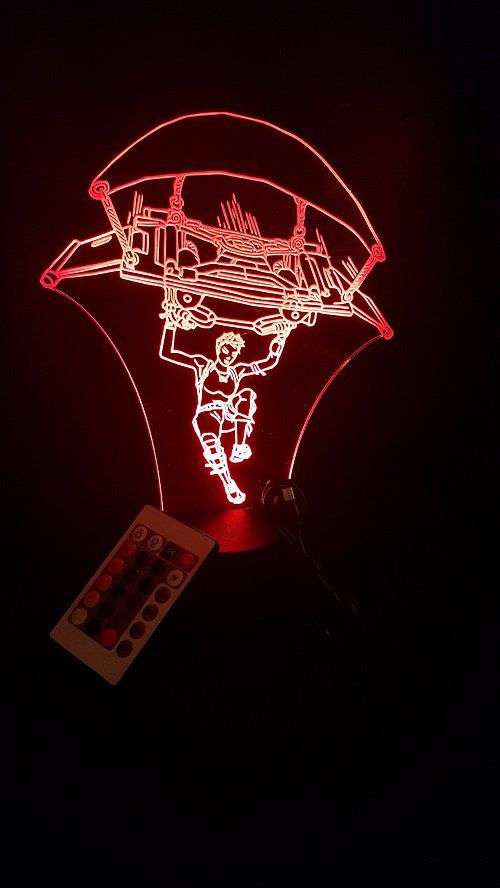 Lampe led 3D Parachute, Fortnite, cadeau, jeux vidéo, geek, décoration