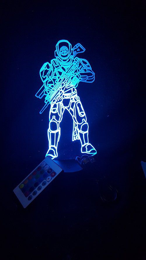 Lampe led 3D Titan, Destiny, cadeau, jeux vidéo, geek, décoration