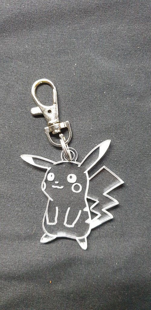 Porte-clés Pikachu, Pokemon, éclair, attache, faire part, cadeau, accroche, medaillon