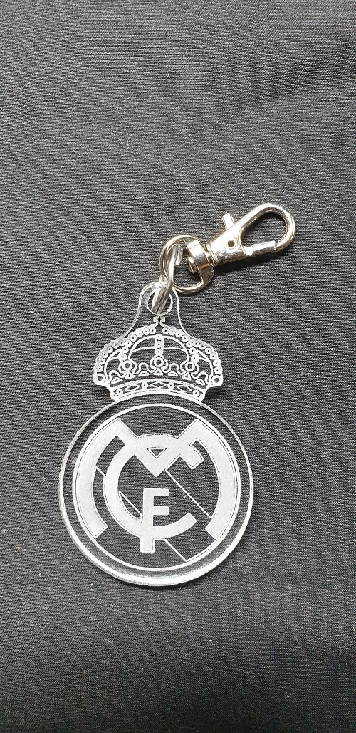 Porte-clés Réal de Madrid, liga, foot, attache, faire part, cadeau, accroche, médaillon 