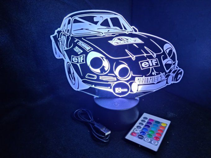 Lampe led 3D Renault Alpine ELF, voiture, veilleuse, chevet, cadeau