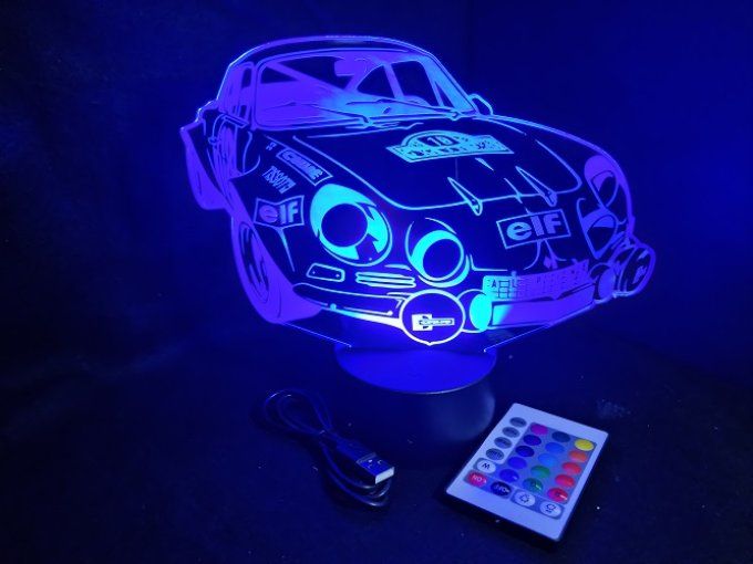 Lampe led 3D Renault Alpine ELF, voiture, veilleuse, chevet, cadeau