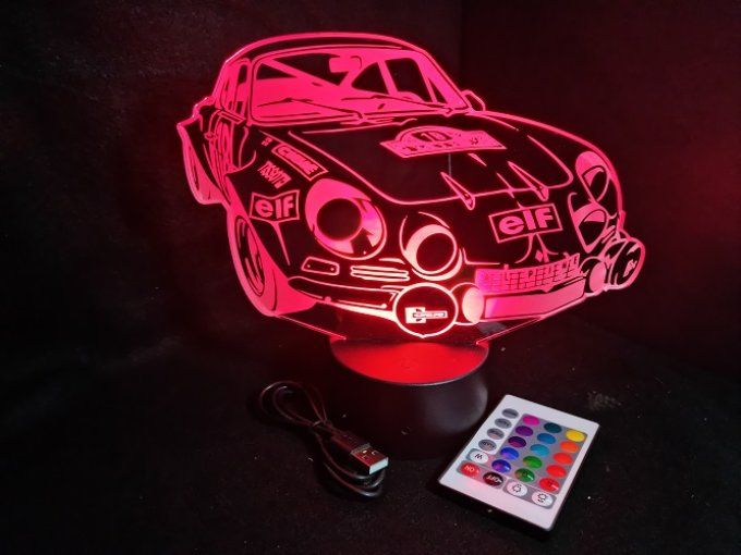 Lampe led 3D Renault Alpine ELF, voiture, veilleuse, chevet, cadeau