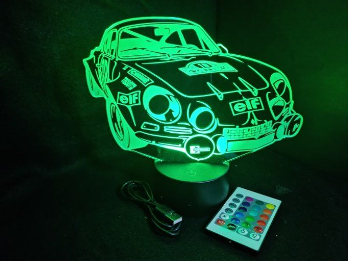 Lampe led 3D Renault Alpine ELF, voiture, veilleuse, chevet, cadeau