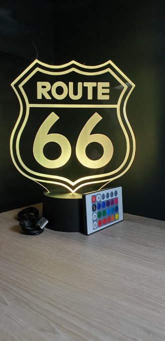 lampe-led-3d-route-66