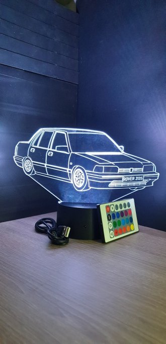Lampe led 3D Rover 213S, voiture ,veilleuse, chevet, néon, idée cadeau, déco, illusion, bureau