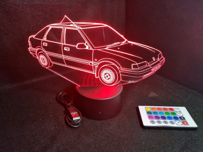 Lampe led 3D Rover 216 GSI, voiture, veilleuse, chevet, cadeau